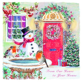 Pink Door Christmas Card